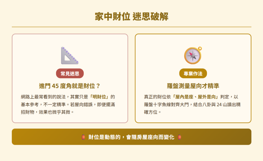 家中財位圖home-caiwei-fengshui-guide：家中財位圖 迷思破解