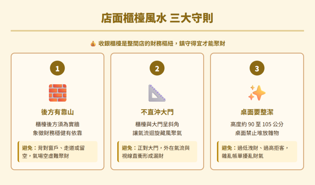 店面風水怎麼看?櫃檯財位佈局讓生意興隆 店面風水store-fengshui-guide:店面櫃檯風水圖-三大守則