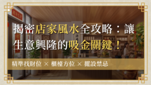 首頁 3 店家風水store-fengshui-guide揭密店家風水全攻略