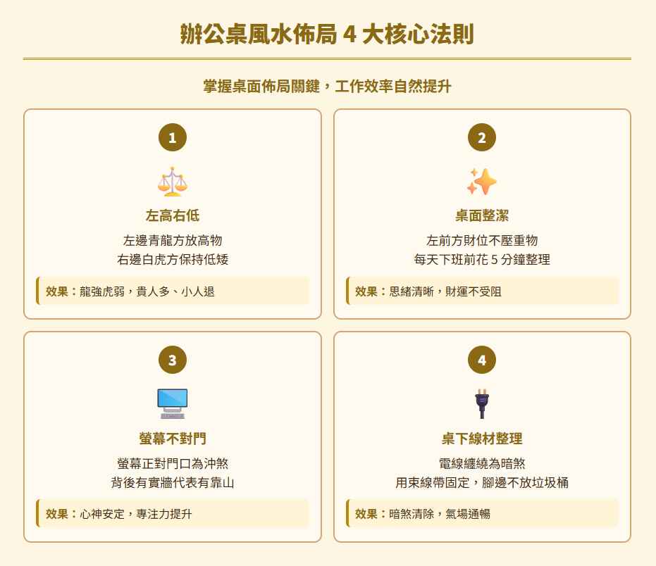辦公桌風水佈局office-desk-feng-shui-layout-辦公桌風水佈局4大核心法則